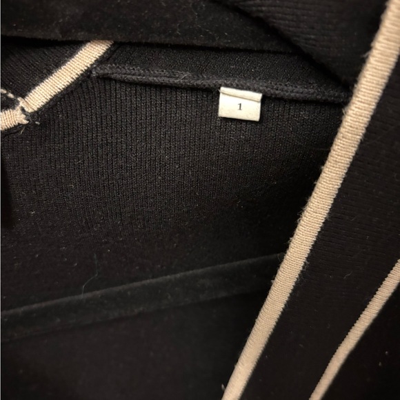 Sandro Black Cardigan with Cream Accents - Picture 10 of 10